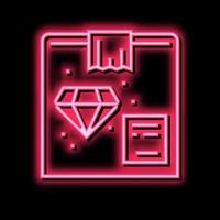 jewelry product in box neon glow icon illustration vector