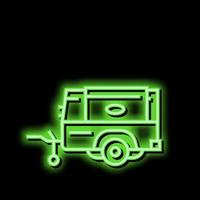 diesel air compressor neon glow icon illustration vector
