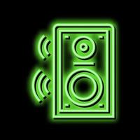 dynamic speaker neon glow icon illustration vector