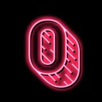 null number neon glow icon illustration vector