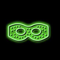 eye mask neon glow icon illustration vector