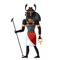 antiguo Egipto cara de escarabajo Dios khepri ilustración vector