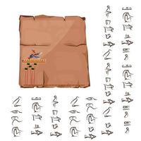 Ancient Egypt papyrus part or or stone column vector