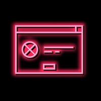 error application window neon glow icon illustration vector