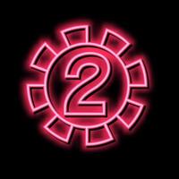 two number neon glow icon illustration vector