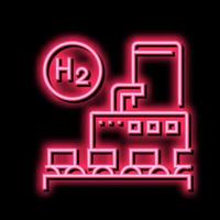 use in food industry hydrogen neon glow icon illustration vector