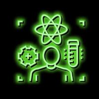 science expert neon glow icon illustration vector