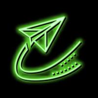 international aircraft free shipping neon glow icon illustration vector