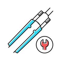 bicycle fork straightening color icon vector illustration