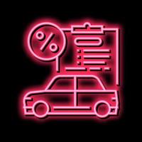 buy car loan neon glow icon illustration vector