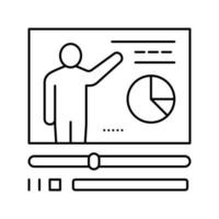 video education lesson line icon vector illustration