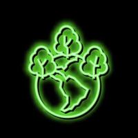 safe forest and ecosystem neon glow icon illustration vector