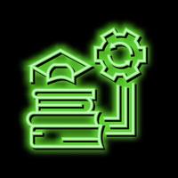 education optimize neon glow icon illustration vector