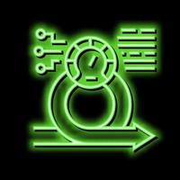 speed achievement task optimization neon glow icon illustration vector