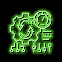 working process optimize neon glow icon illustration vector