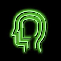 ontology philosophy neon glow icon illustration vector