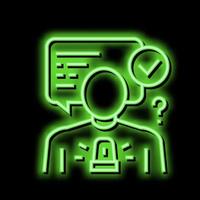 decision making soft skill neon glow icon illustration vector