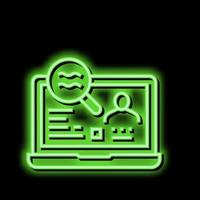 checking status allowance neon glow icon illustration vector