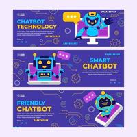 Chatbot Horizontal Banner vector