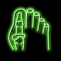 foot big toe bone gout neon glow icon illustration vector