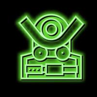 bending machine neon glow icon illustration vector