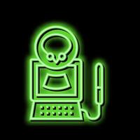 ultrasound of bladder neon glow icon illustration vector