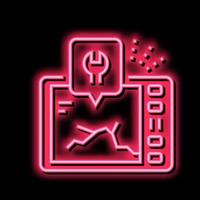 electronic gadget repair neon glow icon illustration vector