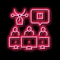 factory creative command neon glow icon illustration vector