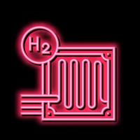 fuel cells hydrogen neon glow icon illustration vector