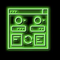 program app converter neon glow icon illustration vector