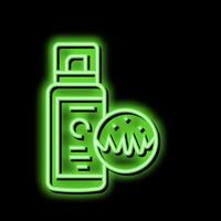 spray for animal wool neon glow icon illustration vector