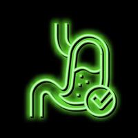 normal workin digestion system neon glow icon illustration vector