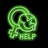 help and consultation fertilization neon glow icon illustration vector