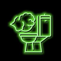 flatulence digestion system neon glow icon illustration vector