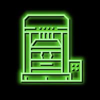 press equipment neon glow icon illustration vector