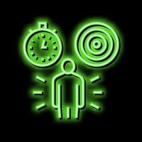 responsibility soft skill neon glow icon illustration vector