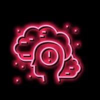 allergy on dust neon glow icon illustration vector