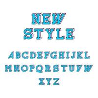 New style isometric font vector illustration