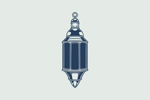 Hand drawing of big lantern ramadan theme isolated on white background vector