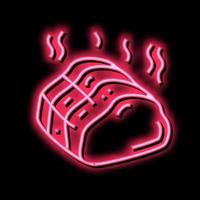 smoked meat neon glow icon illustration vector