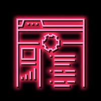 internal services neon glow icon illustration vector