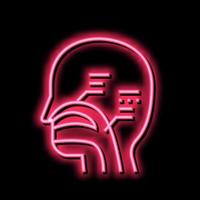 nasal passages neon glow icon illustration vector