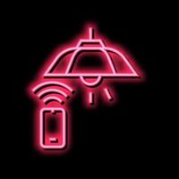 lighting lamp remote control neon glow icon illustration vector