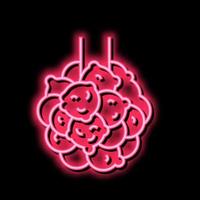 bronchiectasis lungs disease neon glow icon illustration vector