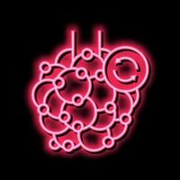 interstitial lung disease neon glow icon illustration vector