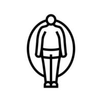 apple male body type line icon vector illustration