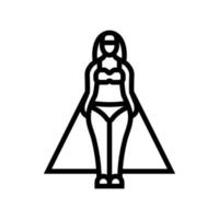 pear female body type line icon vector illustration