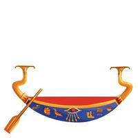 Ancient Egypt wooden boat for sun god trip vector