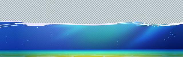 Vector water surface isolated. Underwater texture