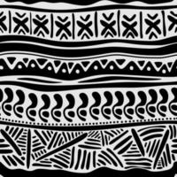 Tribal abstract seamless pattern in monochrome style. vector